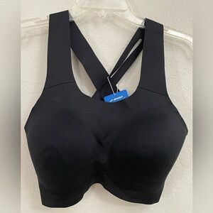 Brooks Black Cross-Back Sports Bra